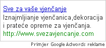 Google Adwords Primjer